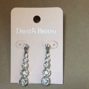 Graduated Drop Earrings - Rhinestone - Bridal
